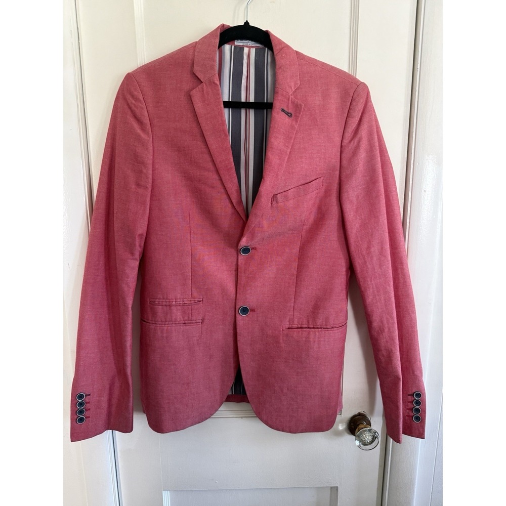 Paisley & Gray Sport Coat Nantucket Red Cotton Summer Premium Slim Fit Size S